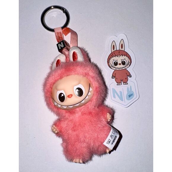 100% Authentic! Mini Labubu "N" Pink Letter Pin For Love Pendant! Pop Mart!🔥 - Picture 2 of 7